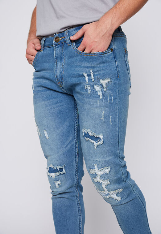 Jeans Destroyed Azul Family Shop