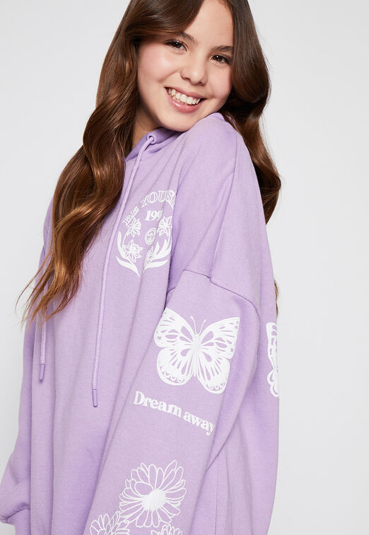 Poleron Oversize Blooming Lila Family Shop