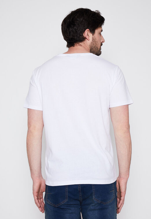 Polera Hombre Blanco Botones Family Shop