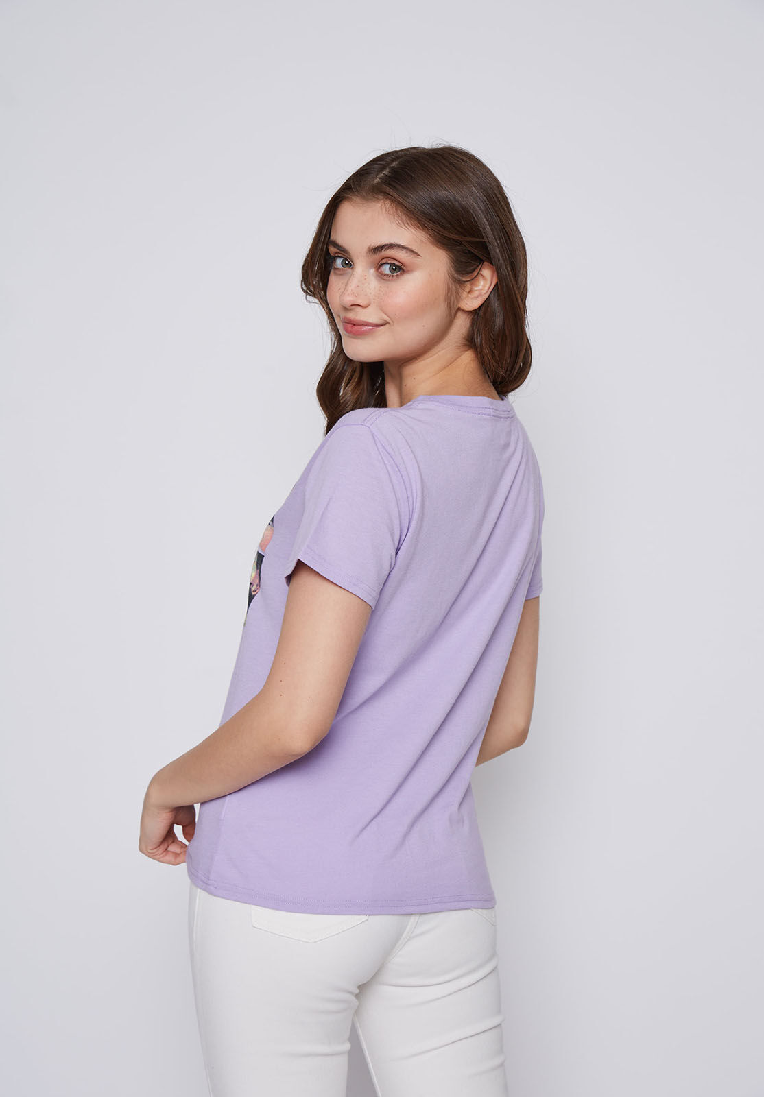 Polera outlet lila mujer