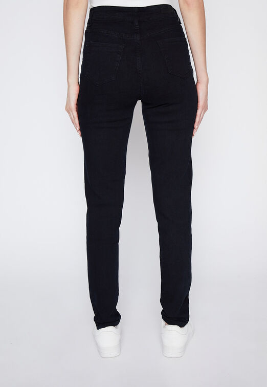 Jeans Mujer Negro Tiro Alto Family Shop