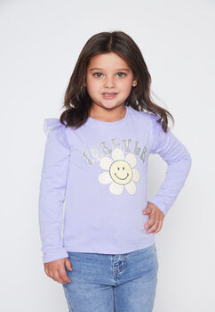 Polera Nina Lila Glitter Family Shop