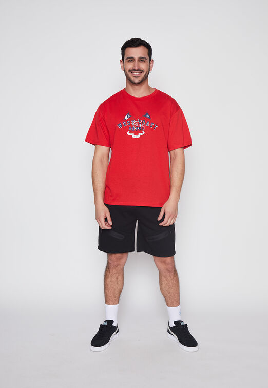 Polera Hombre Rojo Basic Color Family Shop