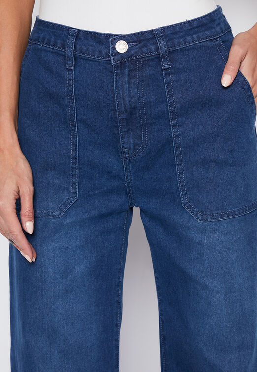 Jeans Mujer Azul Wide Leg Family Shop
