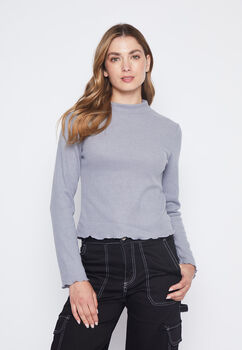 Sweater Mujer Gris Soft Family Shop