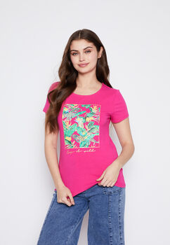 Polera Mujer Fucsia Flore Family Shop