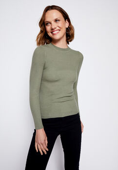 Sweater Canuton Cuello Redondo Verde Family Shop