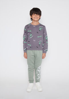 Pantalon De Buzo Nino Verde Dinosaurio Family Shop