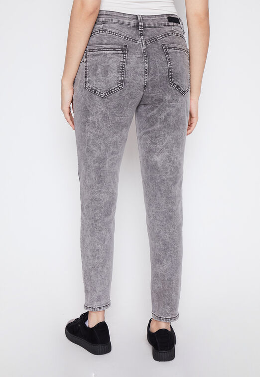 Jeans Mujer Gris Strass Pitillo Family Shop