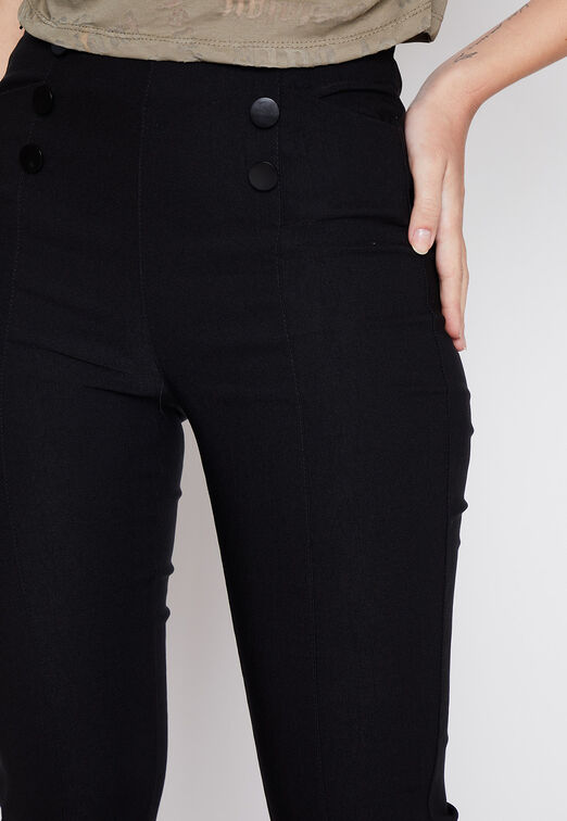 Pantalon Mujer Negro Flare Family Shop