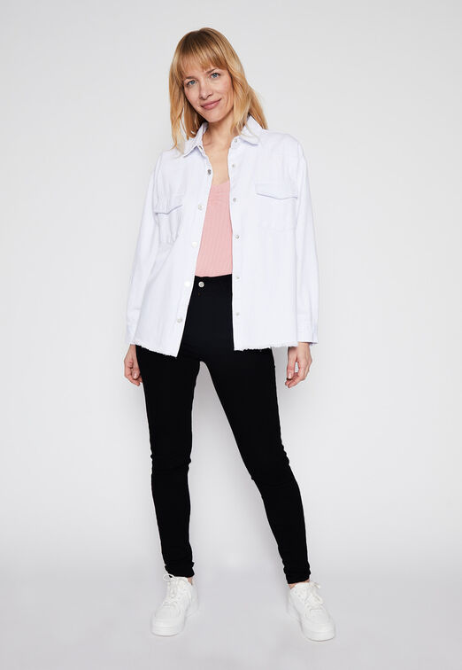 Chaqueta Manga Larga Orversize Blanco Family Shop