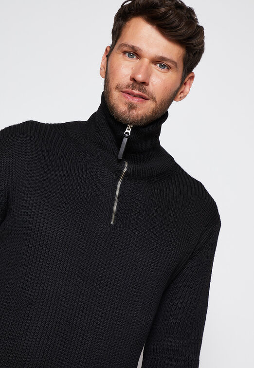 Sweater Cierre Negro Family Shop