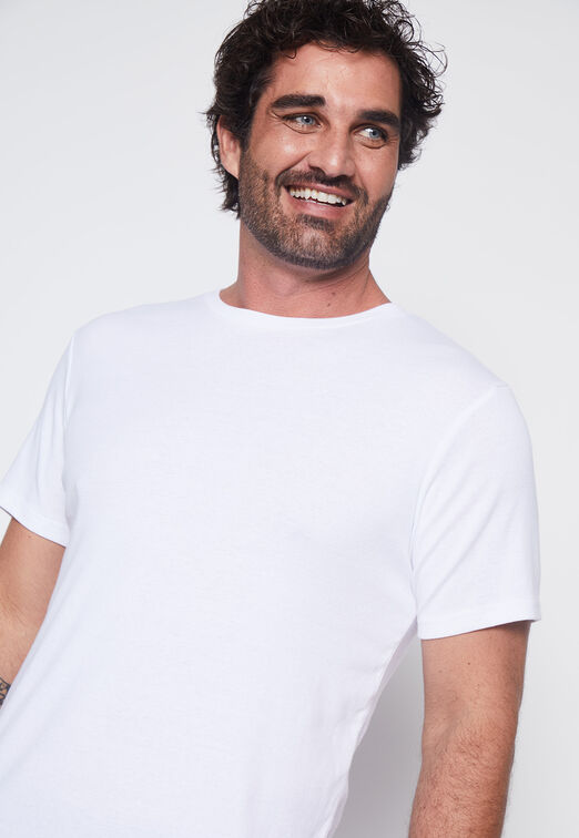 Camiseta Hombre Blanco Basica Family Shop