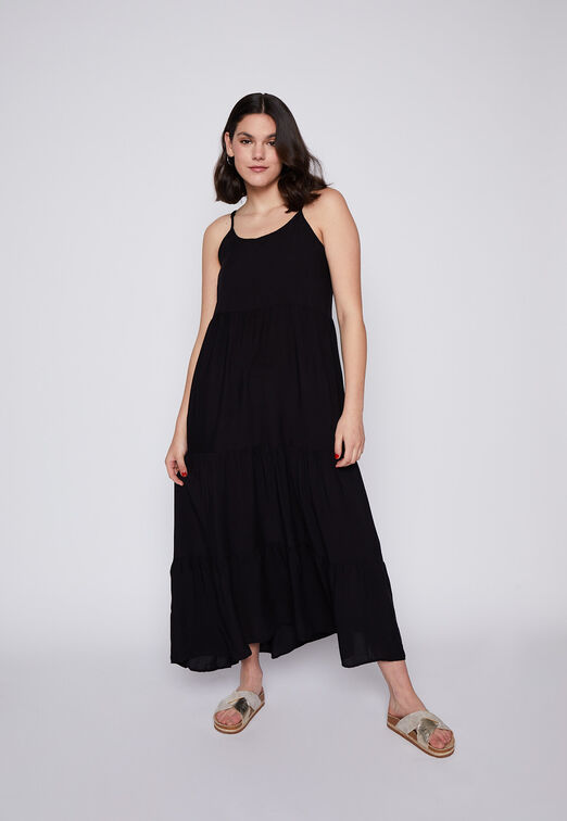 Vestido Largo Pabilo Tortas Negro Family Shop