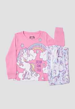 Pijama Algodon Unicornio Fucsia Family Shop