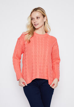 Sweater Mujer Coral Trenzas Family Shop