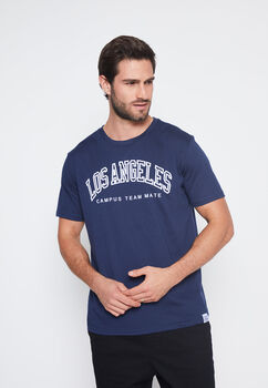 Polera Hombre Azul College Basic Rep Family Shop