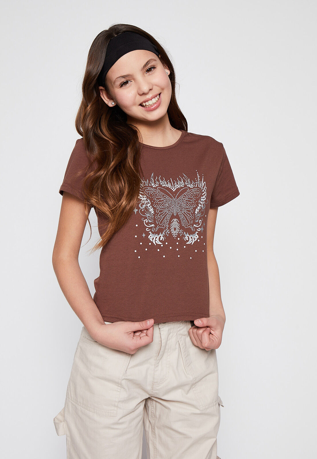 Poleras manga corta niña clearance
